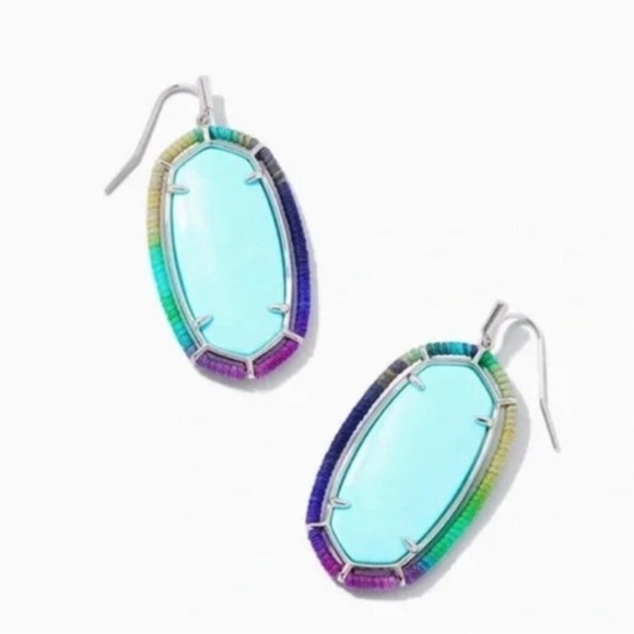 Kendra Scott Elle Turquoise Threaded Earrings - Picture 5 of 5